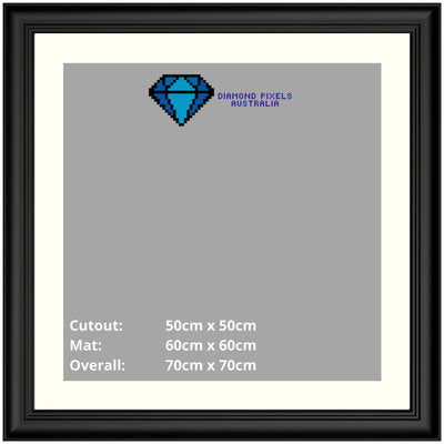 Diamond Painting Frame 50cm x 50cm-Black-Diamond Pixels Australia