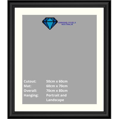 Diamond Painting Frame 50cm x 60cm-Black-Diamond Pixels Australia