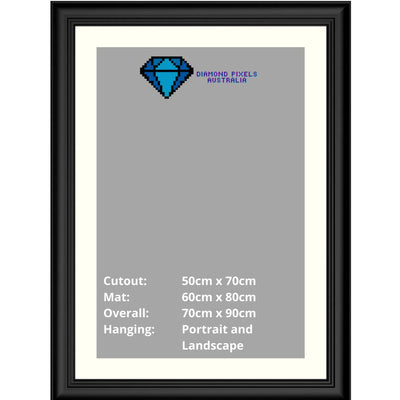Diamond Painting Frame 50cm x 70cm-Black-Diamond Pixels Australia