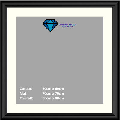 Diamond Painting Frame 60cm x 60cm-Black-Diamond Pixels Australia