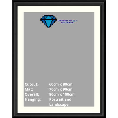 Diamond Painting Frame 60cm x 80cm-Black-Diamond Pixels Australia