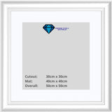 Diamond Painting Frame 30cm x 30cm-White-Diamond Pixels Australia