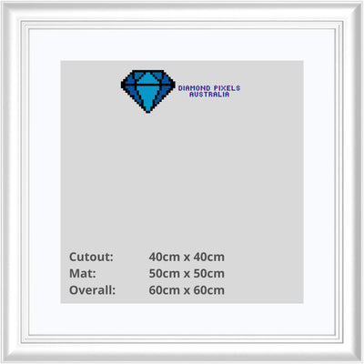 Diamond Painting Frame 40cm x 40cm-White-Diamond Pixels Australia
