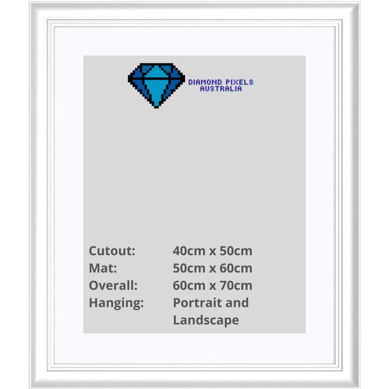 Diamond Painting Frame 40cm x 50cm-White-Diamond Pixels Australia