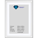 Diamond Painting Frame 40cm x 60cm-White-Diamond Pixels Australia