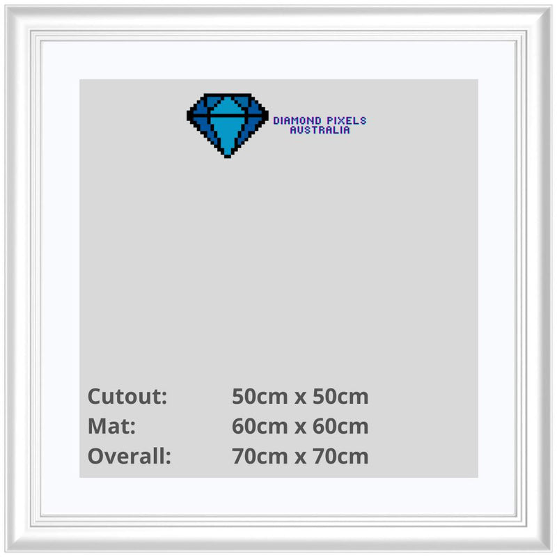 Diamond Painting Frame 50cm x 50cm-White-Diamond Pixels Australia