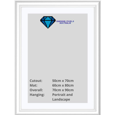 Diamond Painting Frame 50cm x 70cm-White-Diamond Pixels Australia
