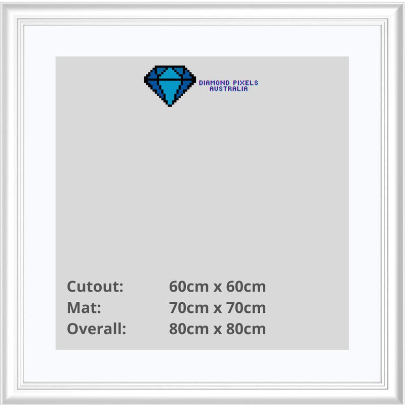 Diamond Painting Frame 60cm x 60cm-White-Diamond Pixels Australia