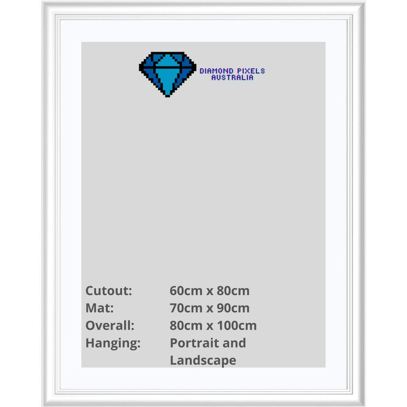 Diamond Painting Frame 60cm x 80cm-White-Diamond Pixels Australia