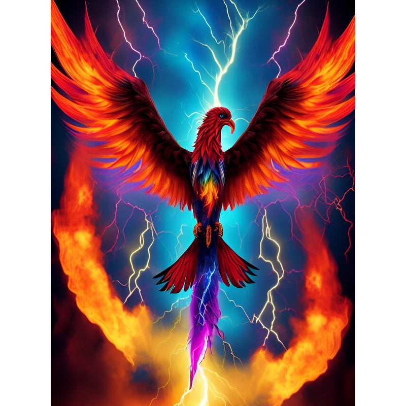 Diamond Painting Kit - Lightning and Fire Phoenix
