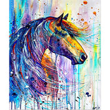 Diamond Painting Kit - Colourful Horse - Full Coverage, Square or Round Drill - Multiple Sizes - Poured Glue - Diamond Pixels Australia