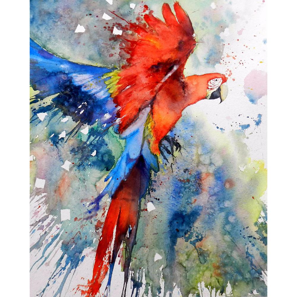 Diamond Painting Kit - Parrot - Full Coverage, Square or Round Drill - Multiple Sizes - Poured Glue - Diamond Pixels Australia