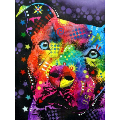 Diamond Painting Kit - Rainbow Dog - Full Coverage, Square or Round Drill - Multiple Sizes - Poured Glue - Diamond Pixels Australia