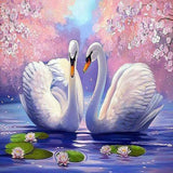 Diamond Painting Kit - Swans - Full Coverage, Square or Round Drill - Multiple Sizes - Poured Glue - Diamond Pixels Australia