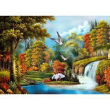 Diamond Painting Kit - Waterfall - Full Coverage, Square or Round Drill - Multiple Sizes - Poured Glue - Diamond Pixels Australia